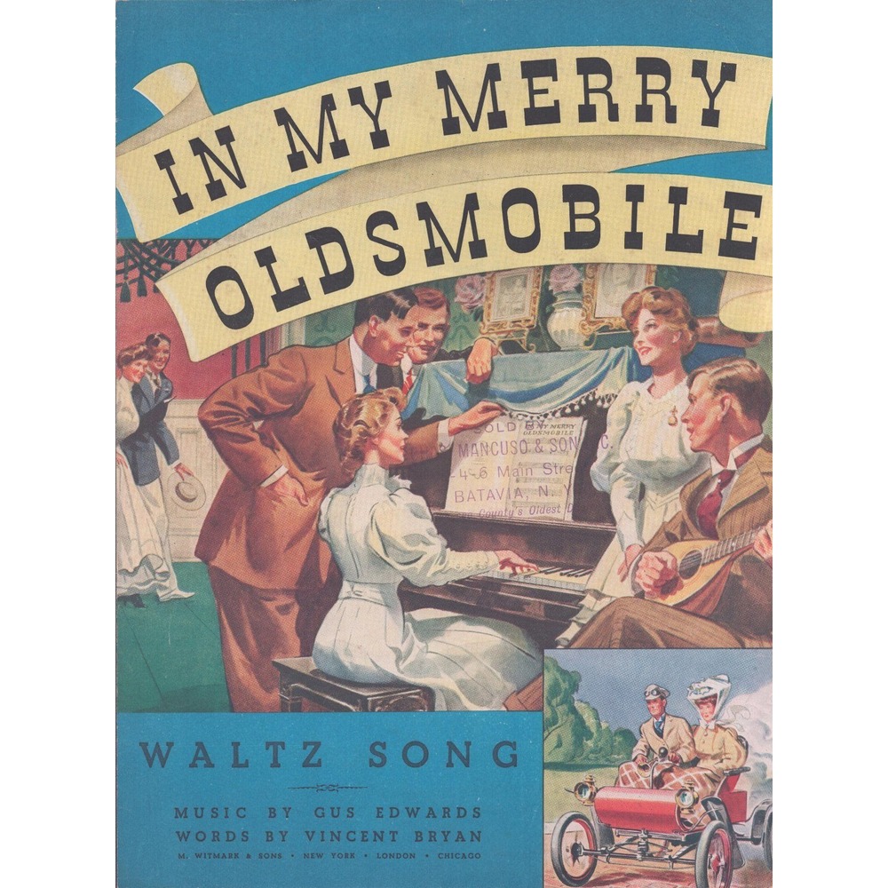 In My Merry Oldsmobile Vintage Sheet Music 1905 Gus Edwards Vincent Bryan VG